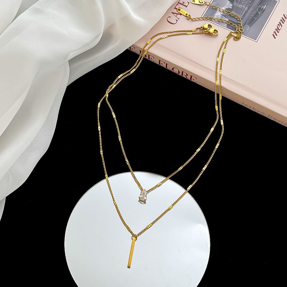 Two Layered Necklace | Gold Plated For Women