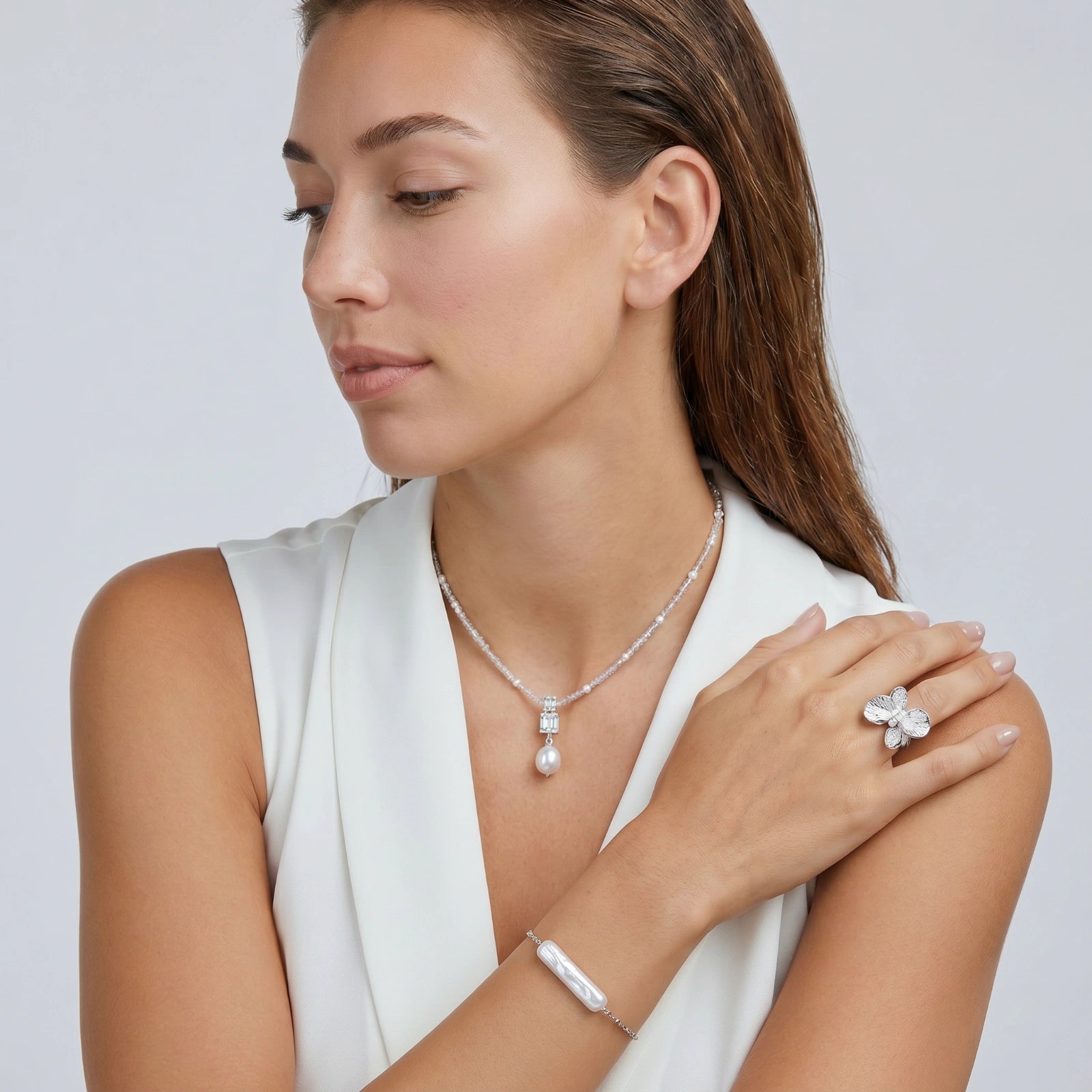 Lavender Dreams Pearl Necklace