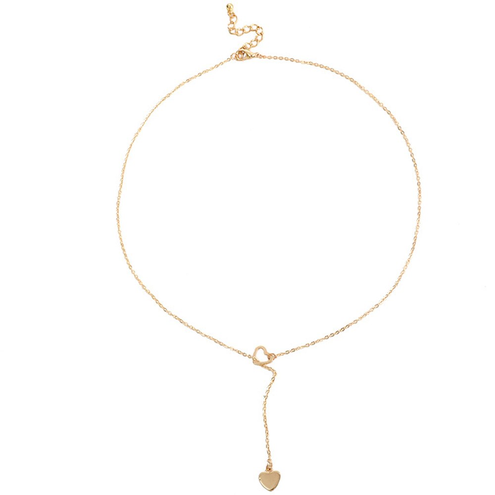 Heart Chain Link Necklace for Women | Trendy Copper Pendant