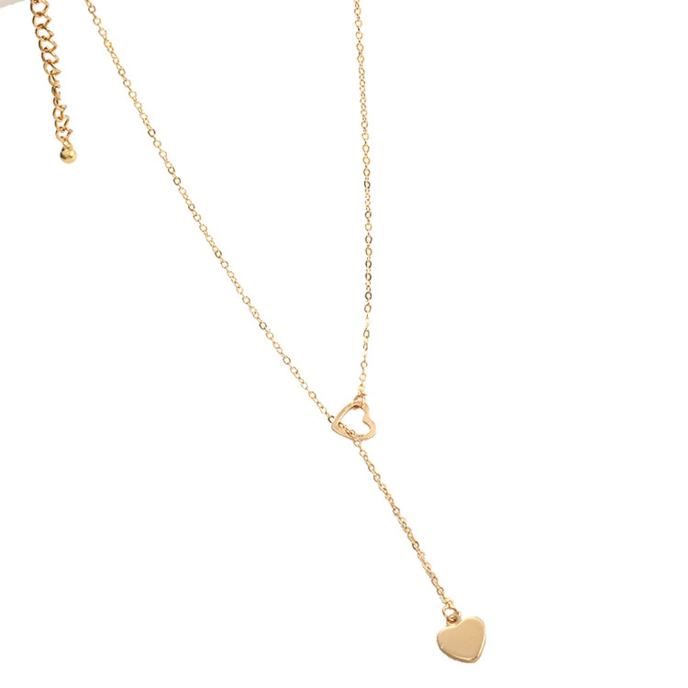 Heart Chain Link Necklace for Women | Trendy Copper Pendant