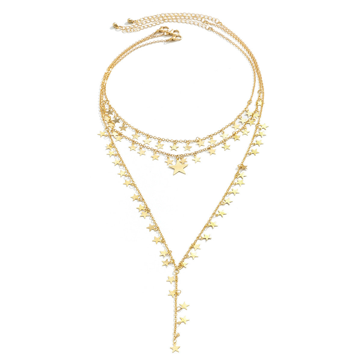 Geometric Star Tassel Y Necklace for Women