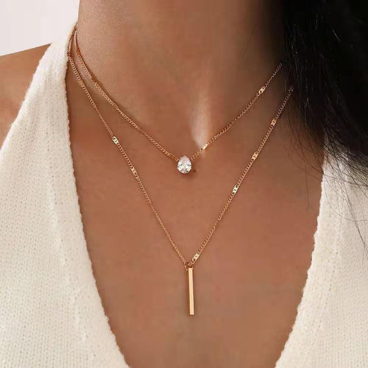 Two Layered Necklace | Gold Plated For Women