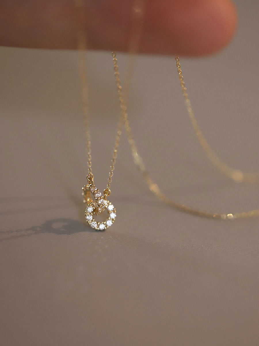 14K Gold Plated Gemstone Pendant Necklace