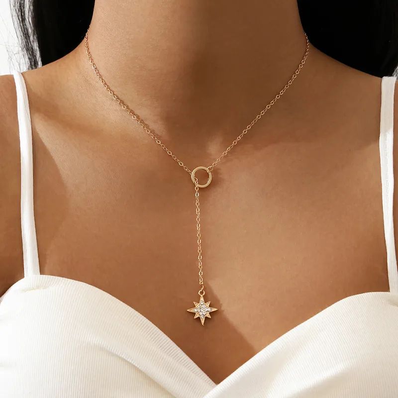  Star Pendant Circle Necklace