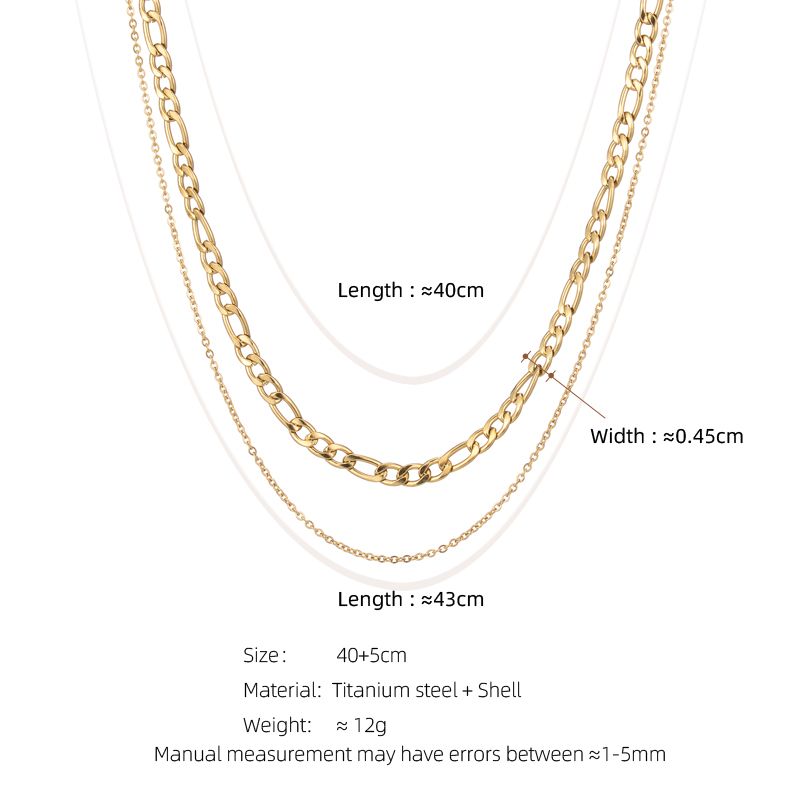 Gold Plated Double Layer Necklaces